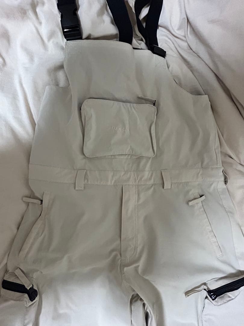 25-26 MAHF スノーボードウェア ビブパンツ ホワイト L