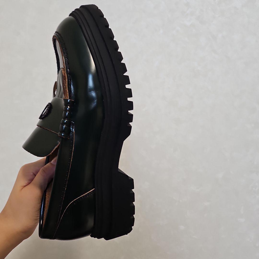 FRED PERRY ダークグリーン ローファー　24cm