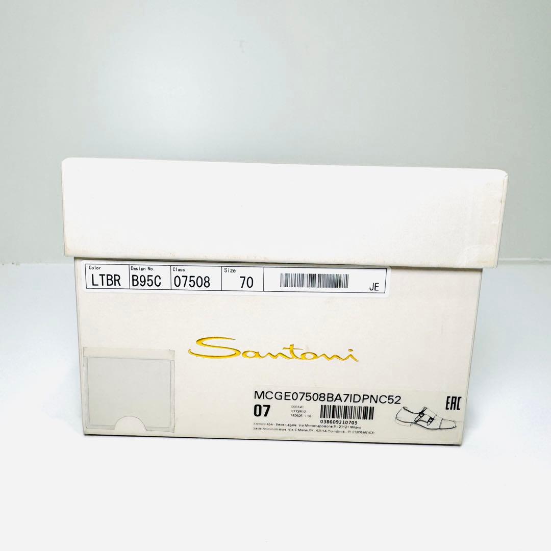 美品　Santoni サントーニ　ダブルモンクストラップ 箱 袋付き レザー