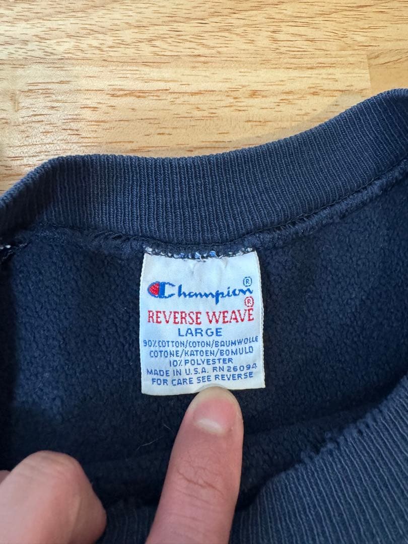 リ*カ様 刺繍タグChampion ミシガンreverse weave L90s