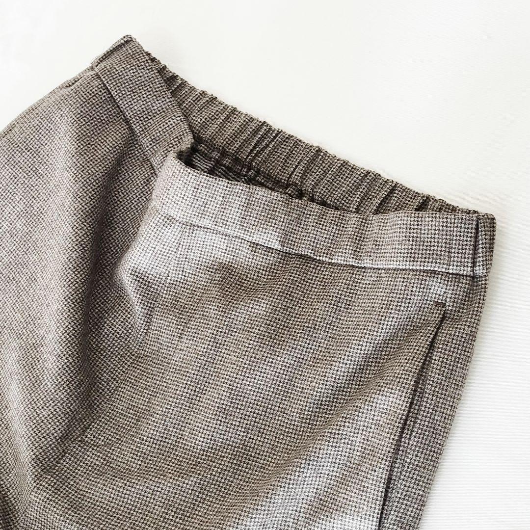 美品 Deuxieme Classe ウール スリットテーパードパンツ 36