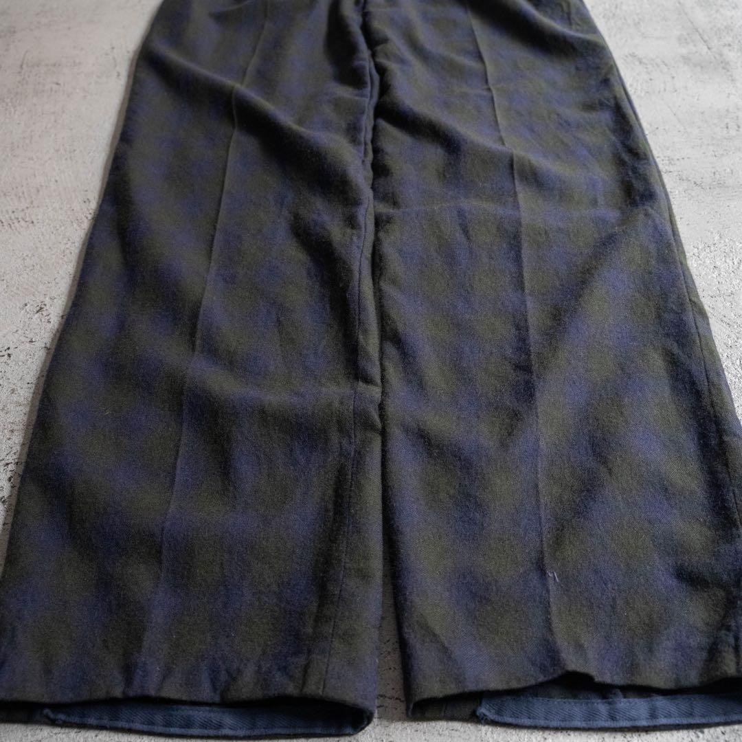 【希少】 80s vintage イタリア製 オンブレチェック ウールパンツ