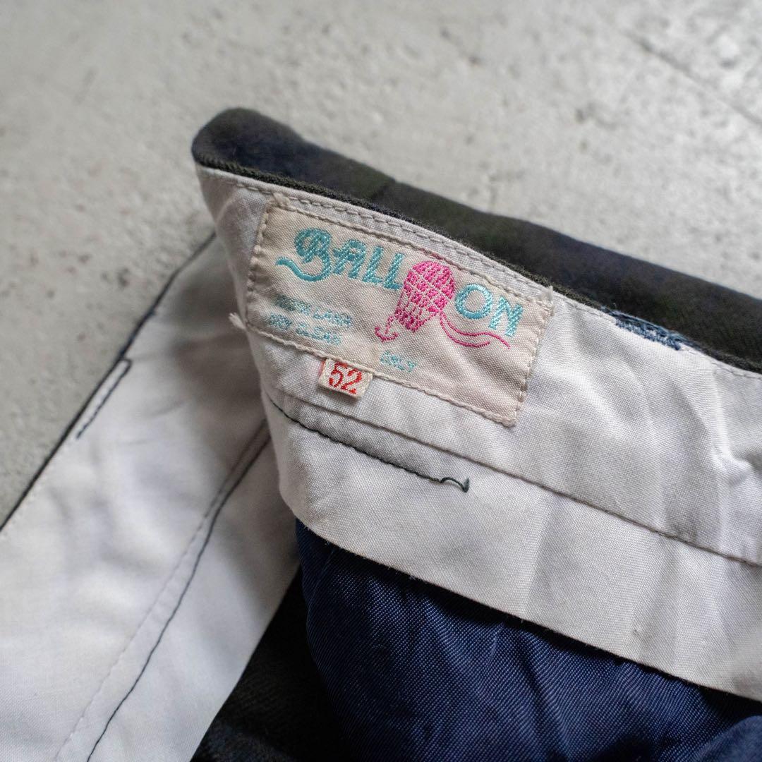 【希少】 80s vintage イタリア製 オンブレチェック ウールパンツ