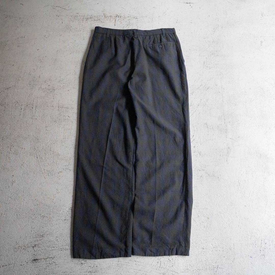 【希少】 80s vintage イタリア製 オンブレチェック ウールパンツ