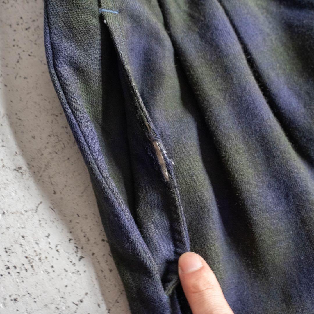 【希少】 80s vintage イタリア製 オンブレチェック ウールパンツ