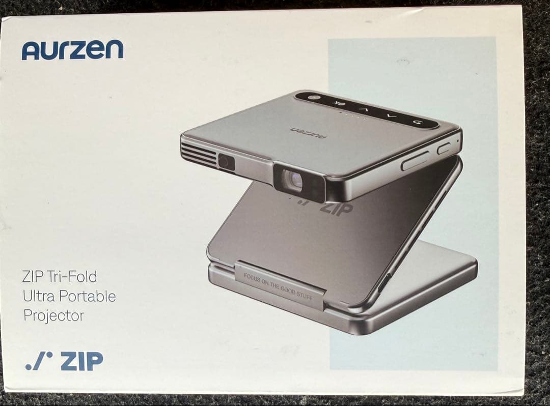 Aurzen ZIP プロジェクター 超軽量280g 小型 短焦点 三つ折り