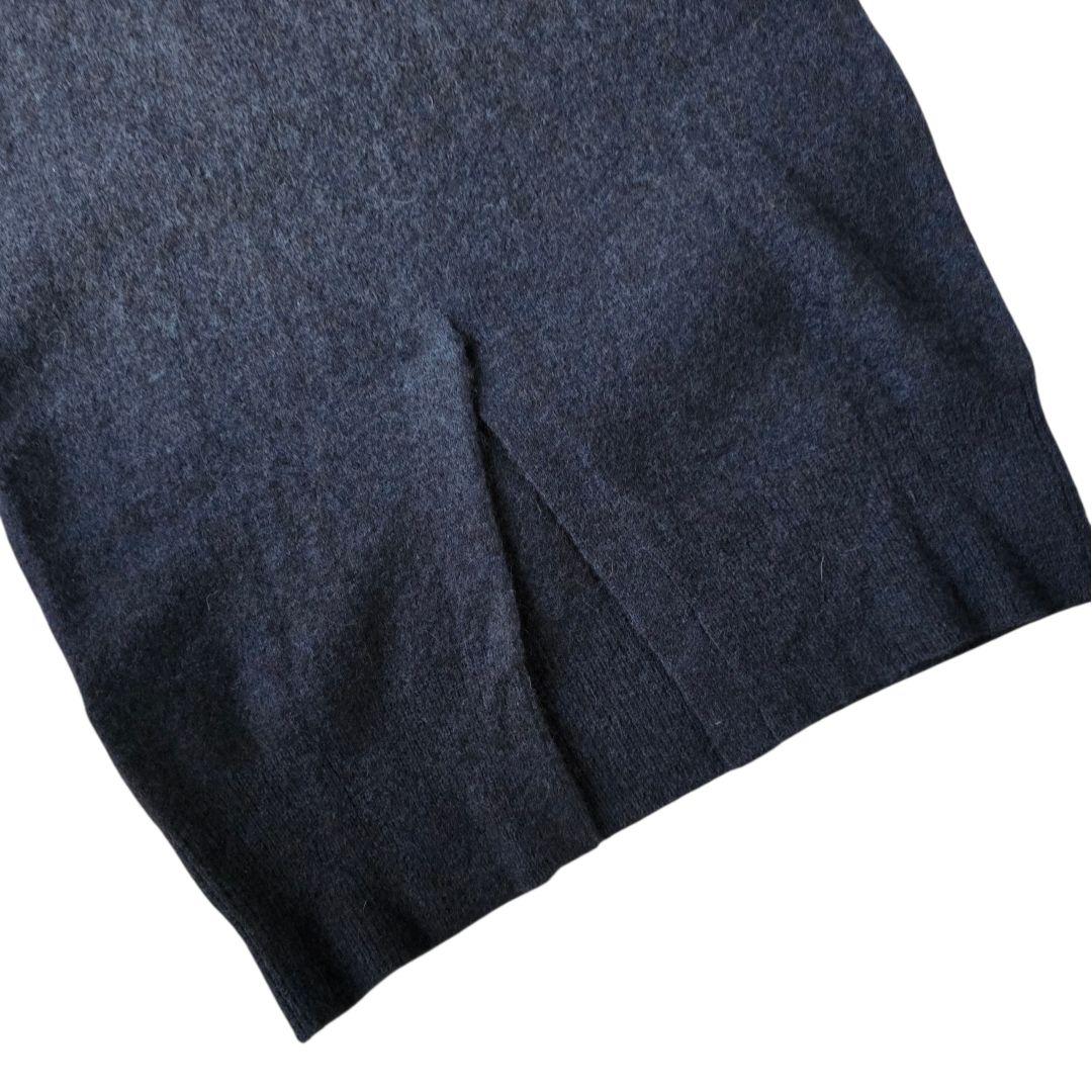 SACRA サクラ　ファインアルパカロングワンピース マキシ丈　ゆったり　紺