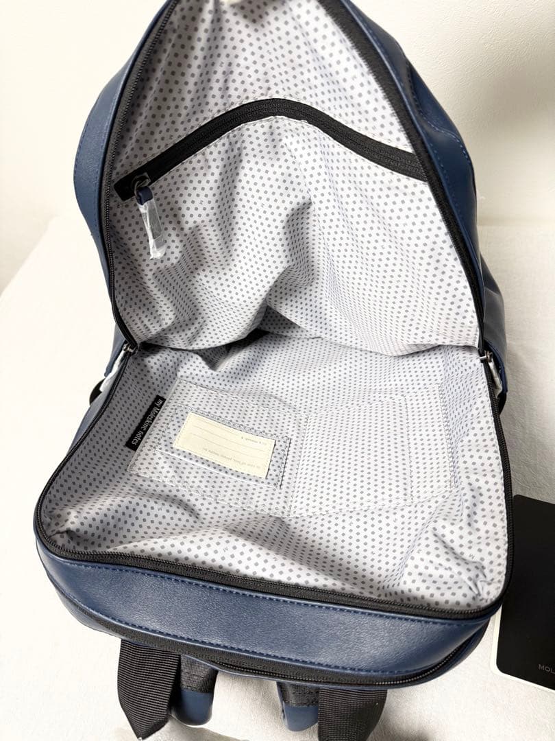 未使用品 モレスキン バックパック ビジネスリュック ブルー A4 レザー