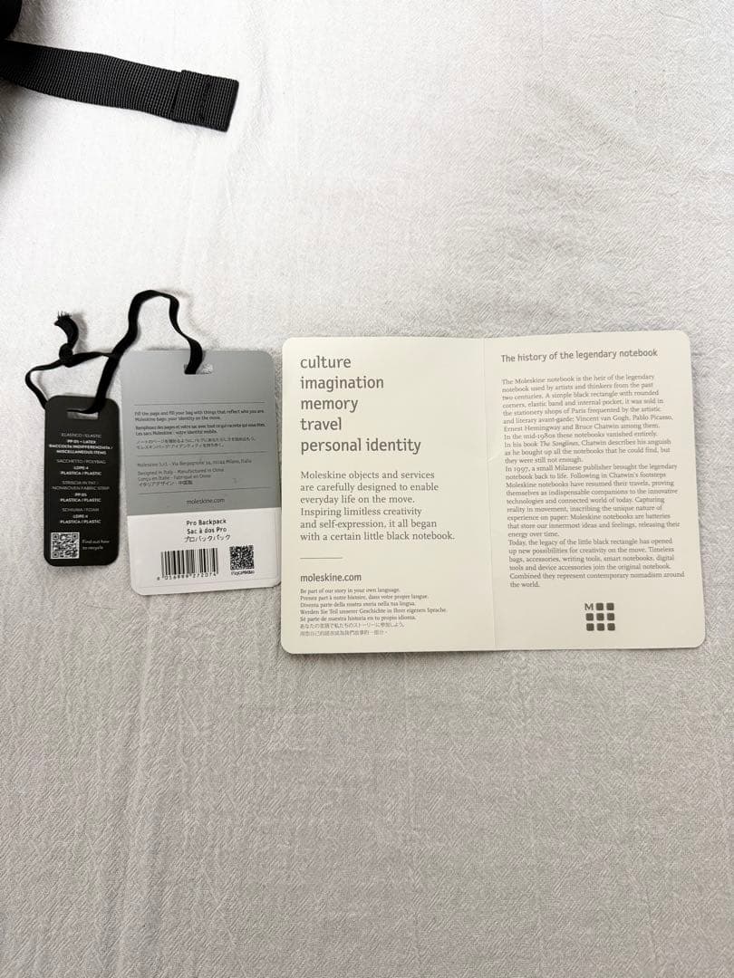 未使用品 モレスキン バックパック ビジネスリュック ブルー A4 レザー