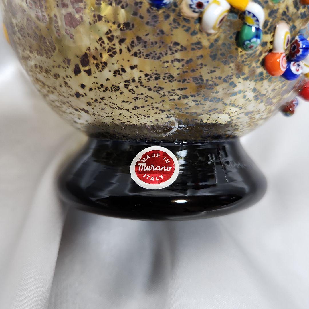 n*o様 ベネチアンガラス ミルフィオリ 花瓶 ムラーノガラス ヴェネチアンガラ