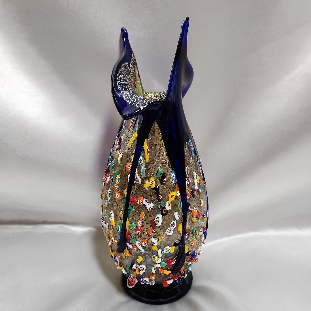 n*o様 ベネチアンガラス ミルフィオリ 花瓶 ムラーノガラス ヴェネチアンガラ