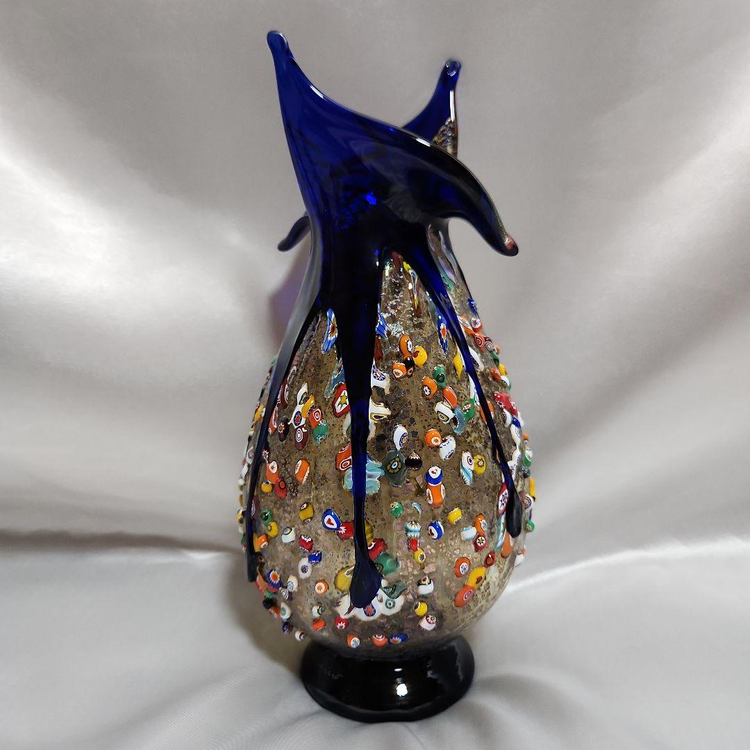 n*o様 ベネチアンガラス ミルフィオリ 花瓶 ムラーノガラス ヴェネチアンガラ