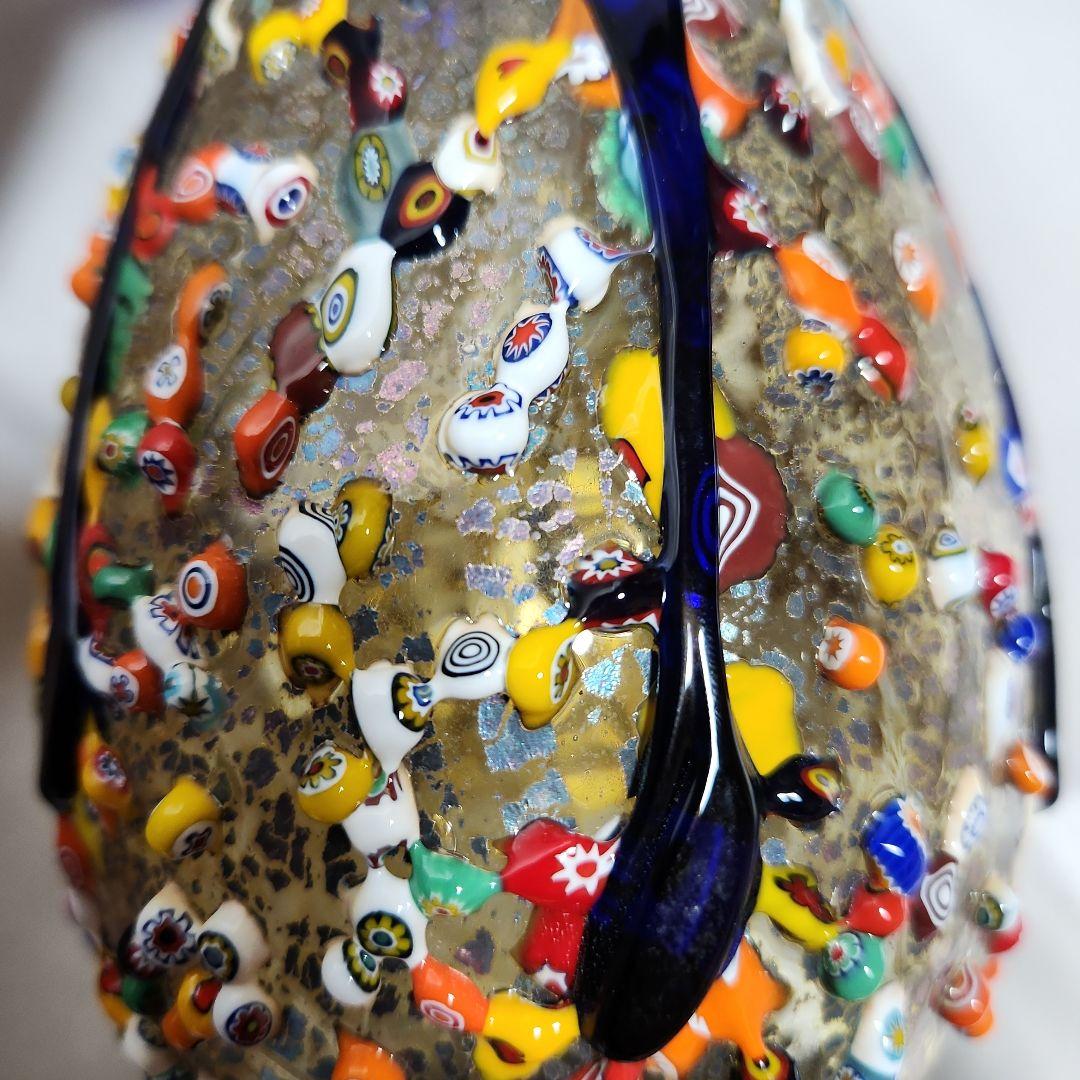 n*o様 ベネチアンガラス ミルフィオリ 花瓶 ムラーノガラス ヴェネチアンガラ