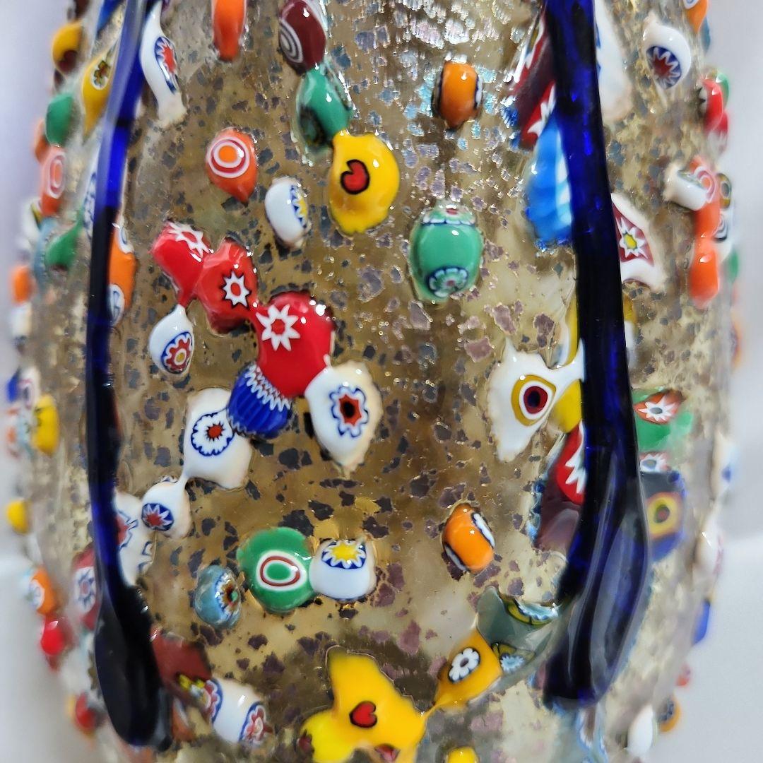 n*o様 ベネチアンガラス ミルフィオリ 花瓶 ムラーノガラス ヴェネチアンガラ