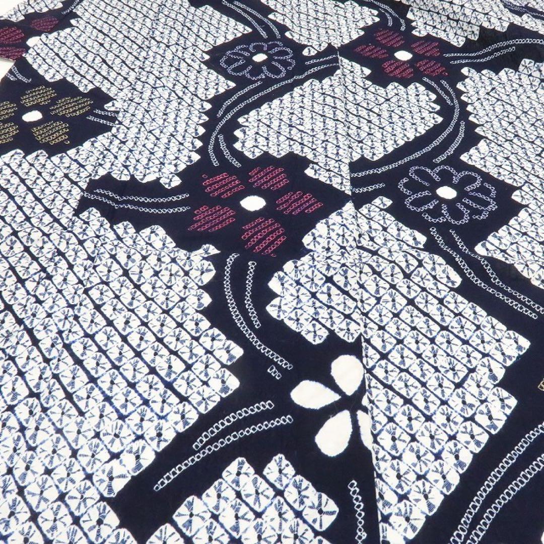 ちいちゃん✺美品 有松鳴海絞り 高級浴衣 着物 綿 A3149