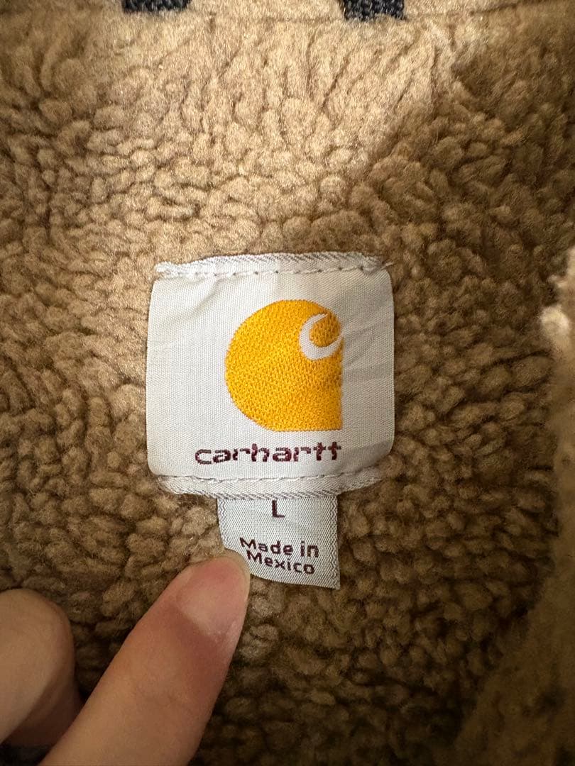 Carhartt ダークブラウン ジップアップベスト