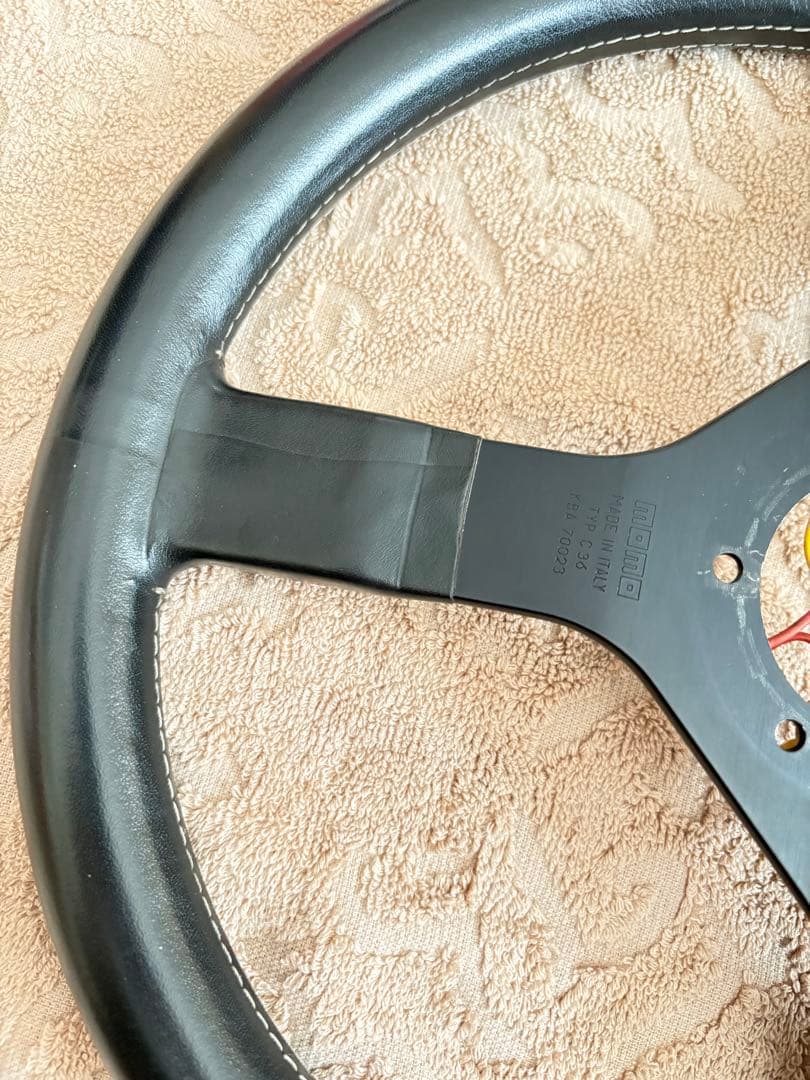 MOMO 3本スポーク レザーステアリング 36φ mystere ミステール