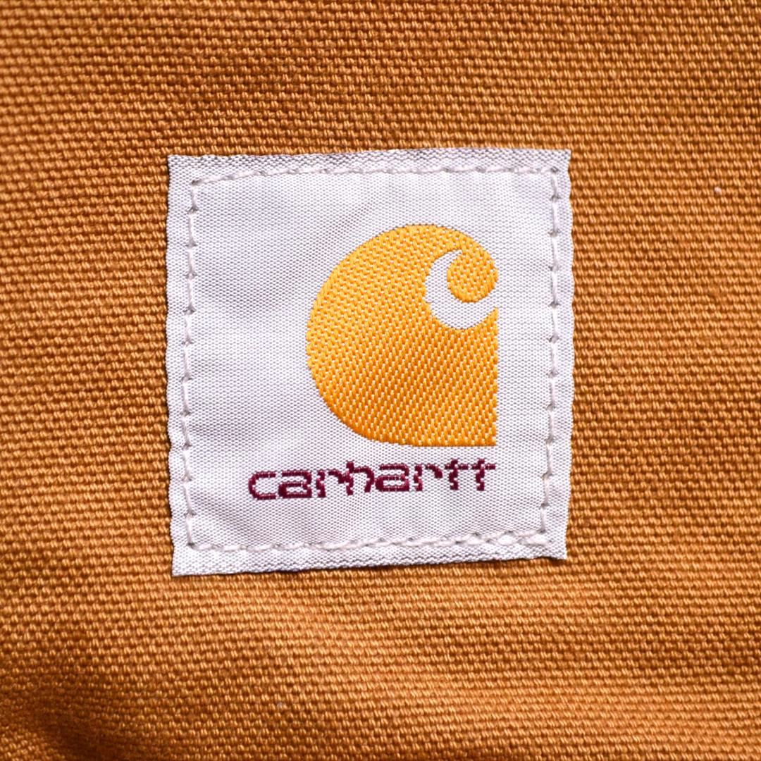 【美品】carharttカーハート コットンダックビブオーバーオールLブラウン