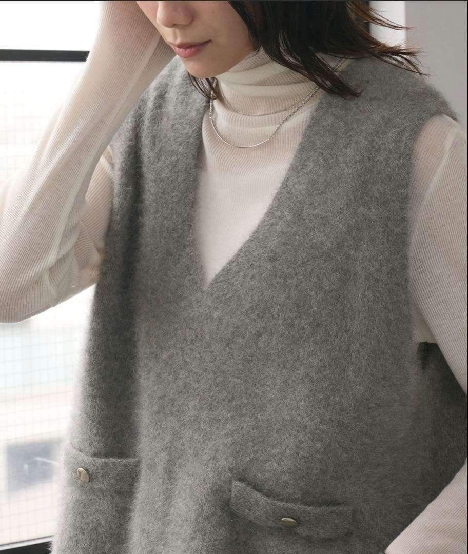 《新品タグ付き》green label relaxingヘアリー ニット ベスト