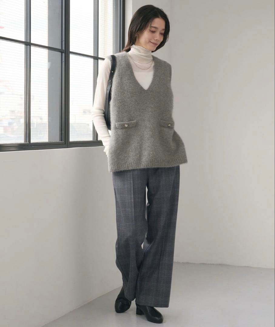 《新品タグ付き》green label relaxingヘアリー ニット ベスト