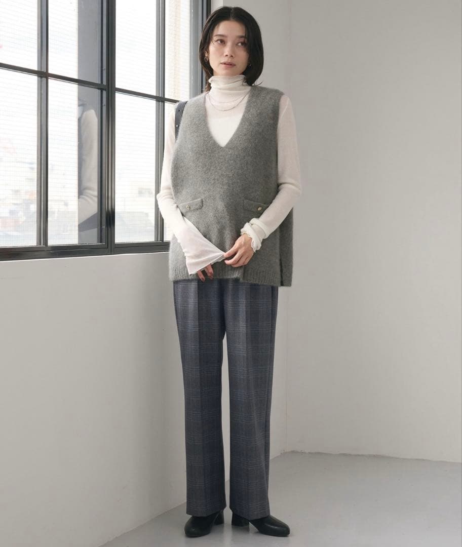 《新品タグ付き》green label relaxingヘアリー ニット ベスト