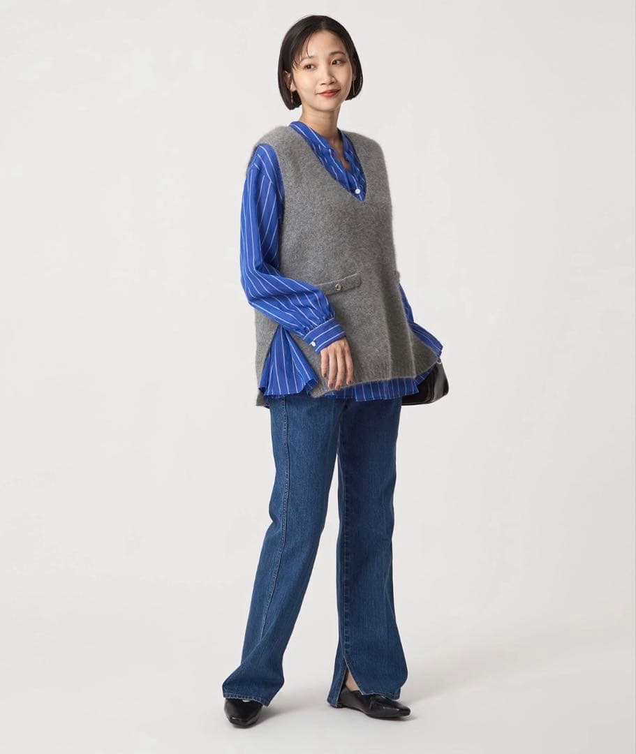 《新品タグ付き》green label relaxingヘアリー ニット ベスト