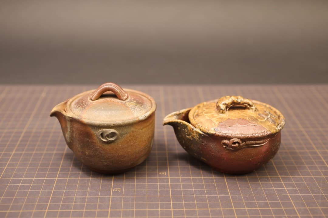 【即購入可】備前焼／宝瓶／２点まとめて／急須／煎茶／茶道／古玩／骨董／古美術