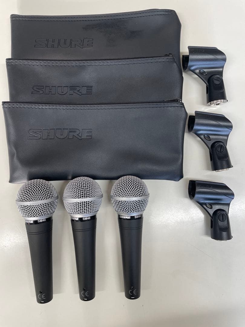 SHURE SM48 ダイナミックマイク 3本セット