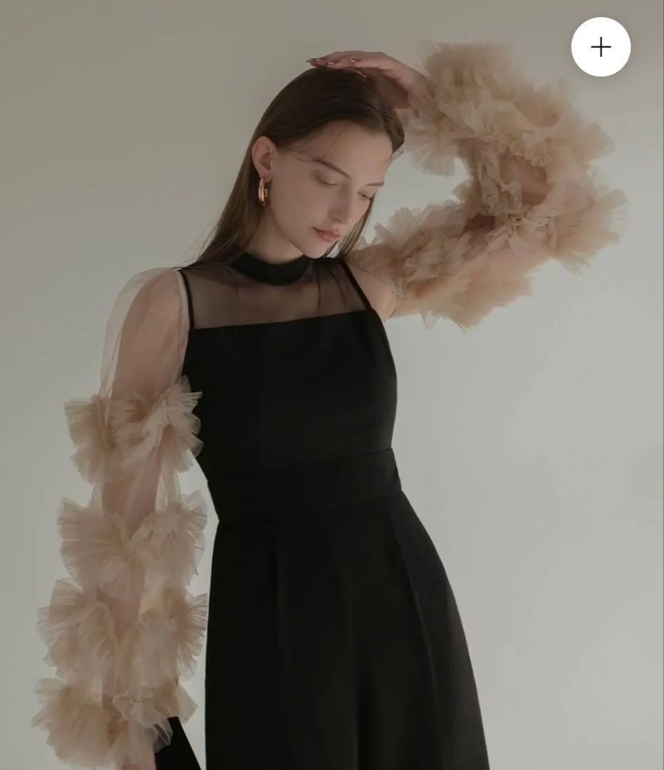 （完売品）leja ボリュームチュールスリーブオールインワンパンツドレス