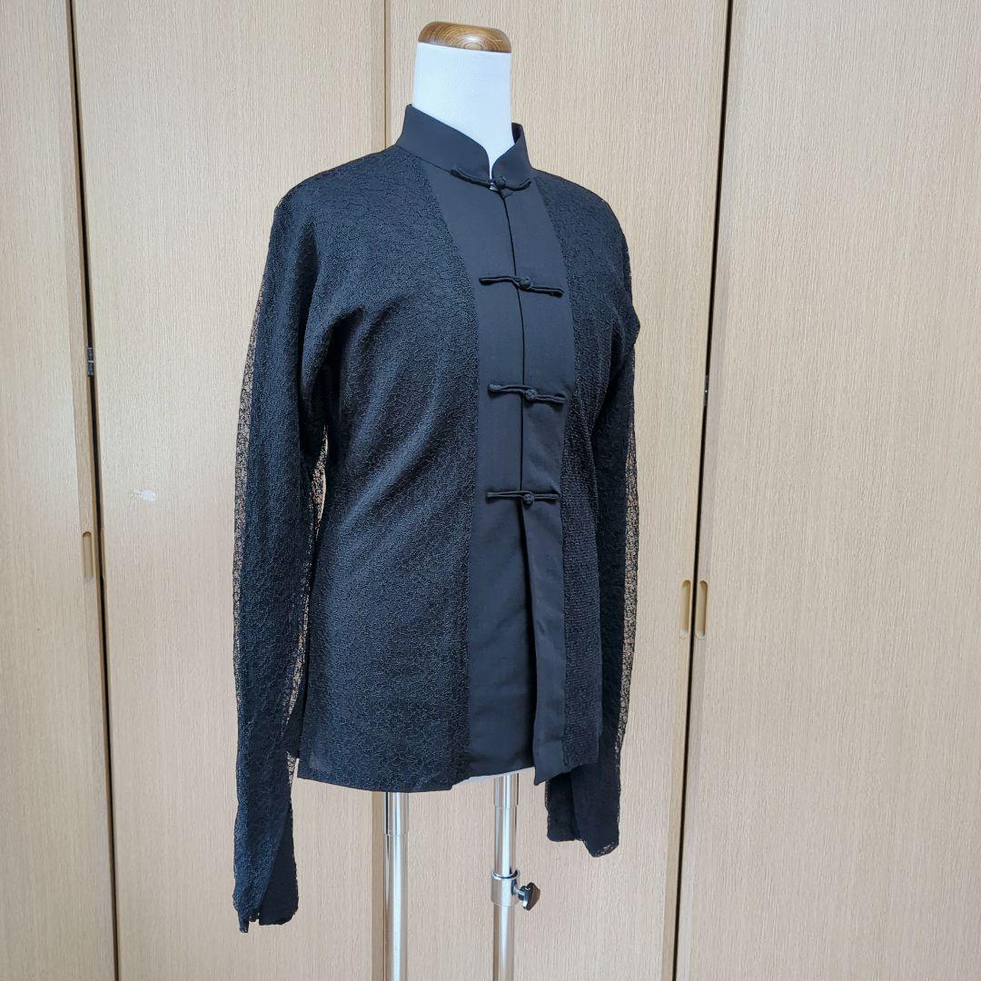 robe de chamble レース切替 チャイナボタン ジャケット 1996