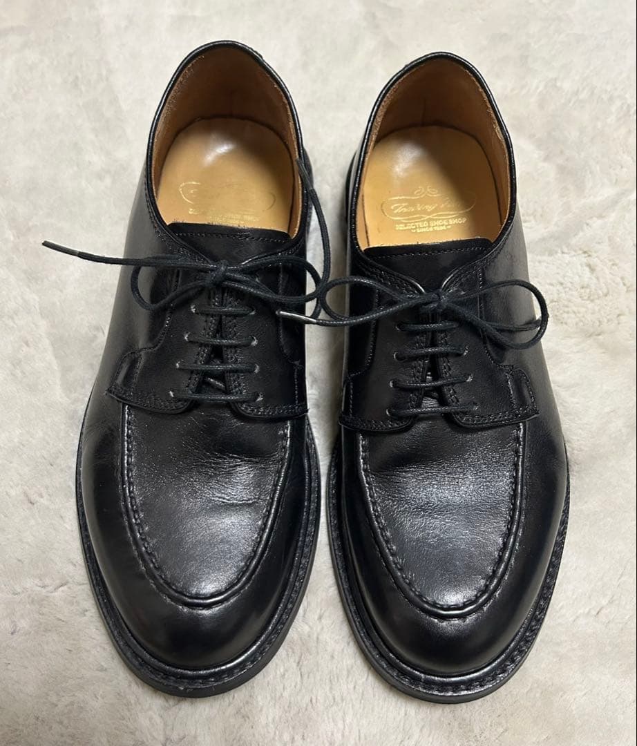 Trading post/Uチップレザーシューズ/size7/黒/2102
