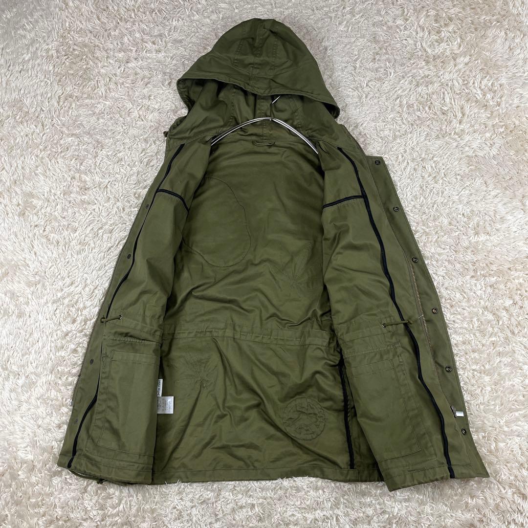 ルシアンペラフィネ スカルワッペン フード付き ミリタリージャケット コート L