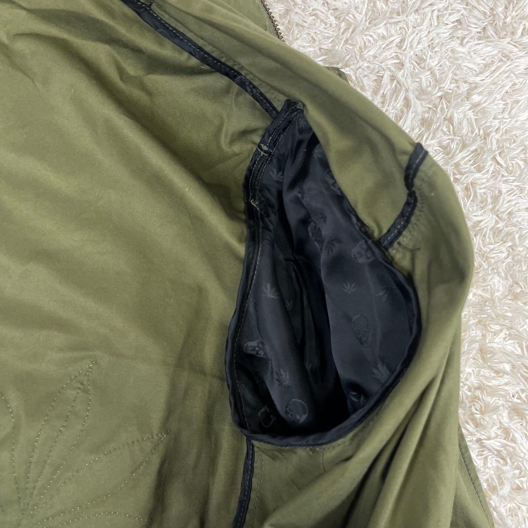 ルシアンペラフィネ スカルワッペン フード付き ミリタリージャケット コート L