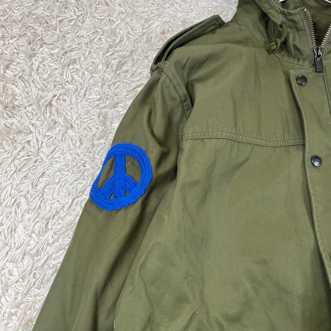 ルシアンペラフィネ スカルワッペン フード付き ミリタリージャケット コート L