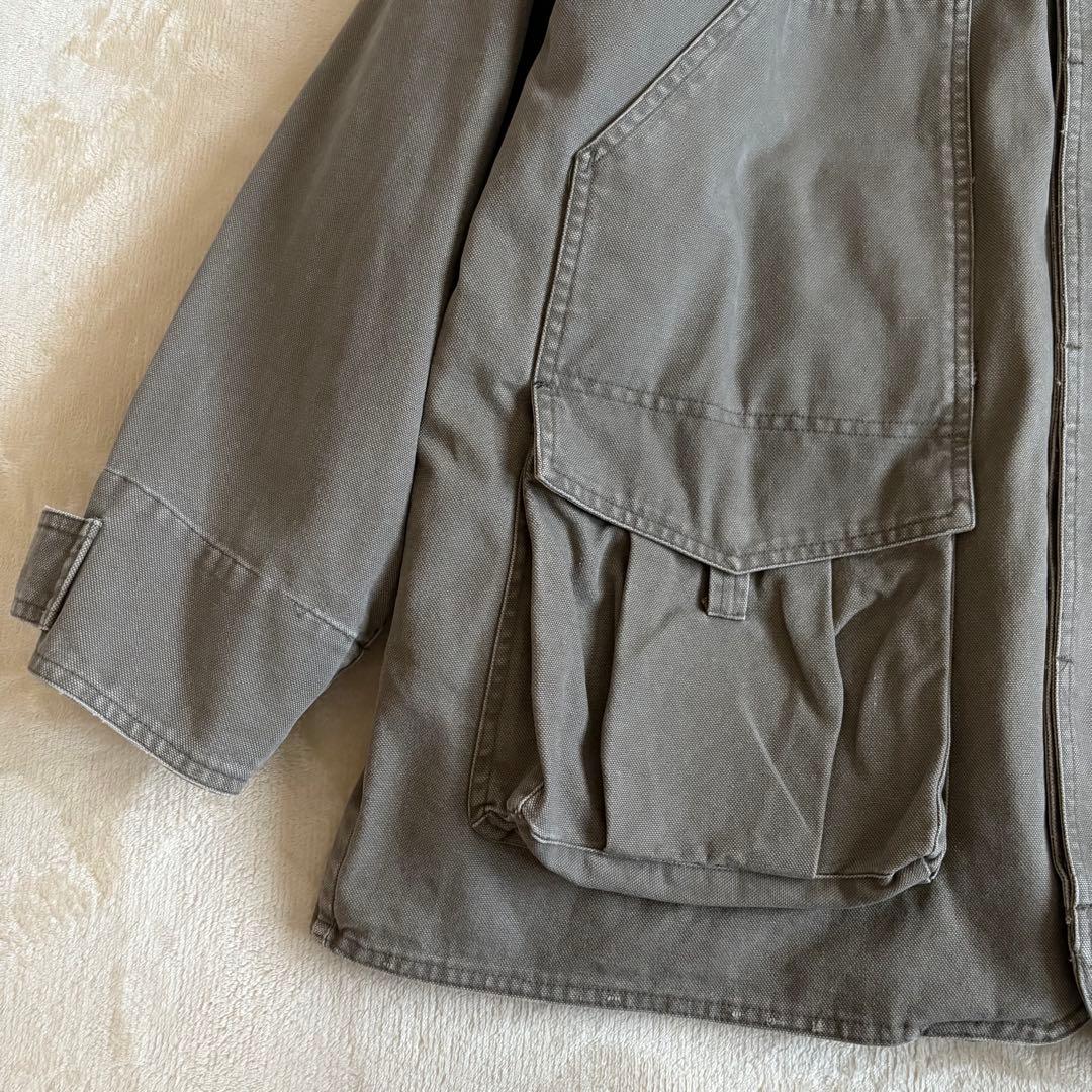 美品✨90s ティンバーランド ハンティングジャケット 襟レザー中綿ライナー 付