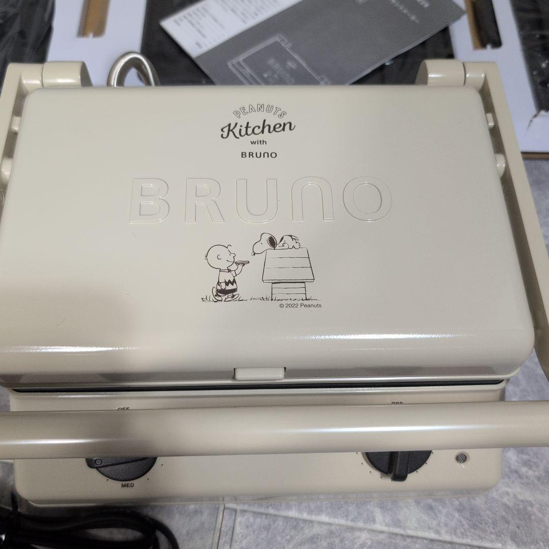 美品 BRUNO グリルサンドメーカー ダブル ピーナッツコラボ ブルーノ