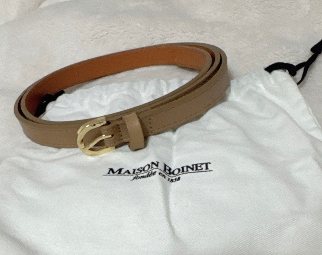 【新品未使用】Maison Boinetメゾンボワネグレージュ×ゴールドベルト