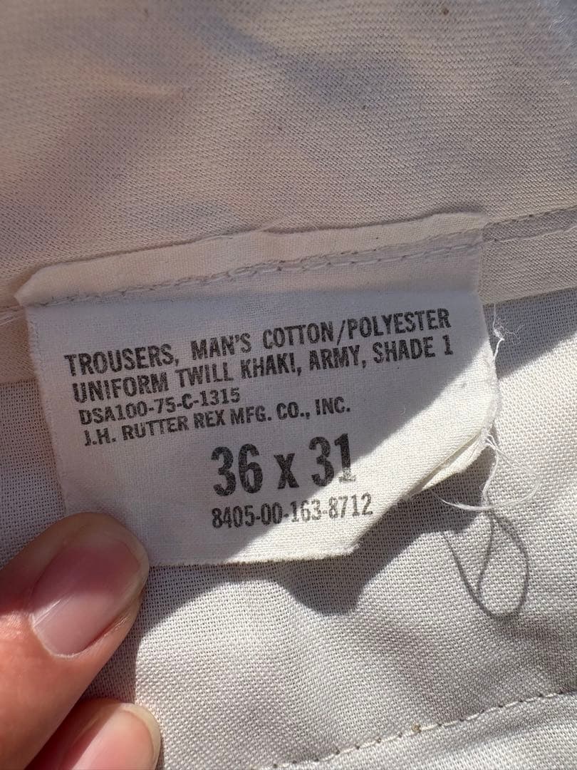 70s U.S.ARMY ヴィンテージ アーミーチノパンツ W36 古着