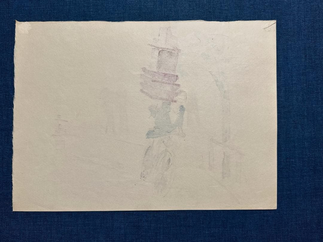 希少！和田三造木版画 続昭和職業絵尽し 「蕎麦屋出前持ち」