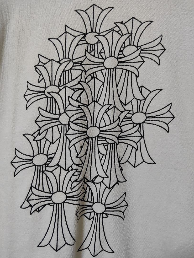 Chrome Hearts 長袖Tシャツ ホワイト/ブラック