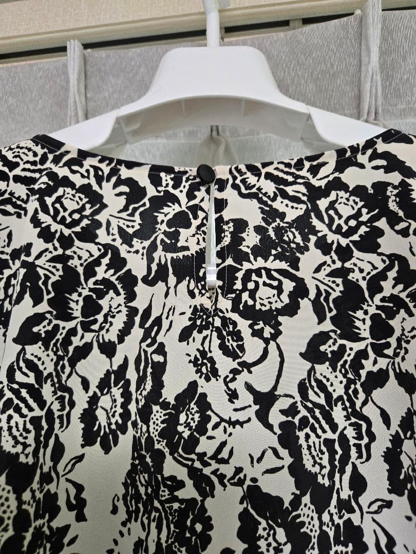 花柄　半袖　チュニック　13号+　LL