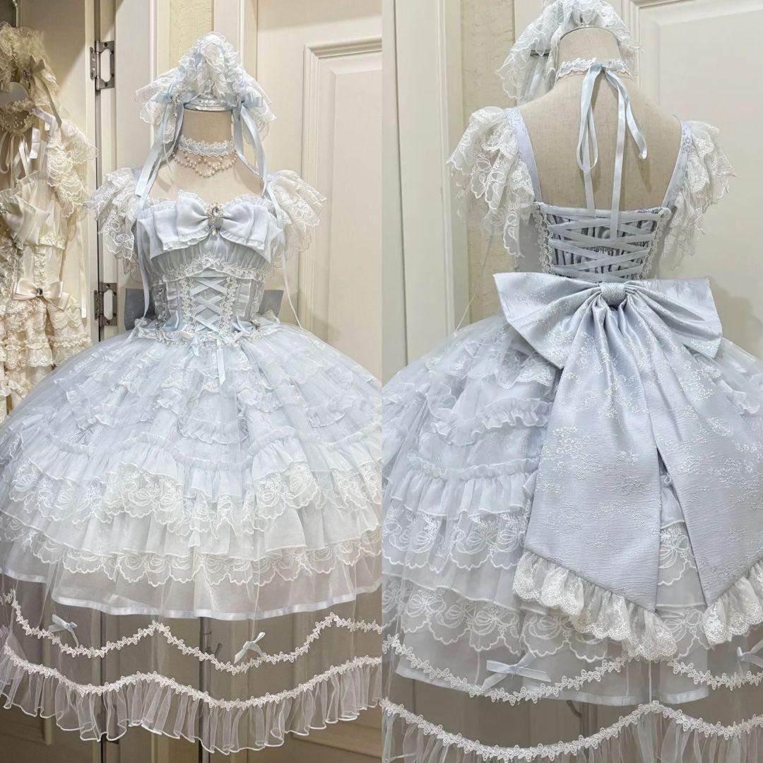 【こはる】水色ロリータドレス Mサイズ