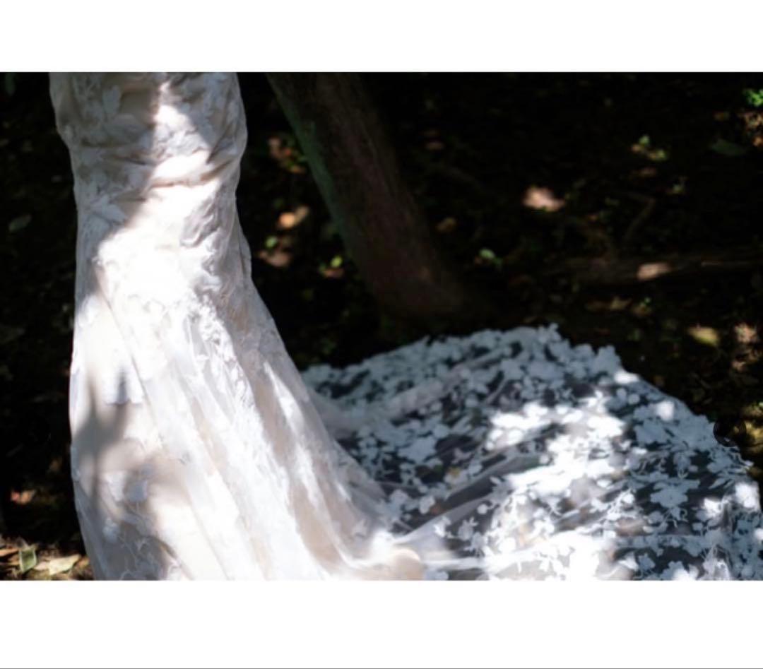 ドレスプロダクション　刺繍　背中開き　ソフトマーメイドドレス　w230