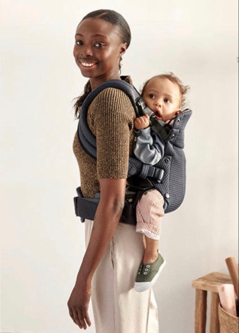 今だけお値下げ！取説あり！ベビーキャリア ハーモニー　ネイビー メッシュ