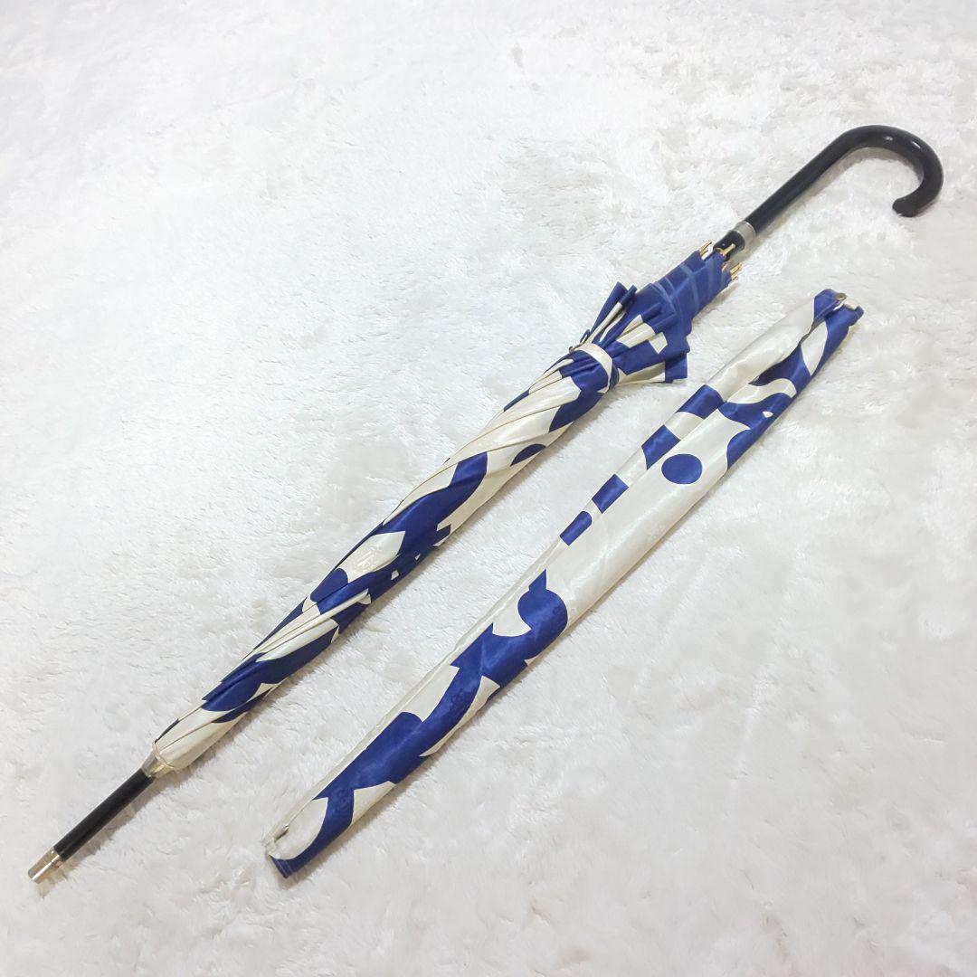 【極希少】Christian Dior 長傘 エンブレム総柄 ロングアンブレラ