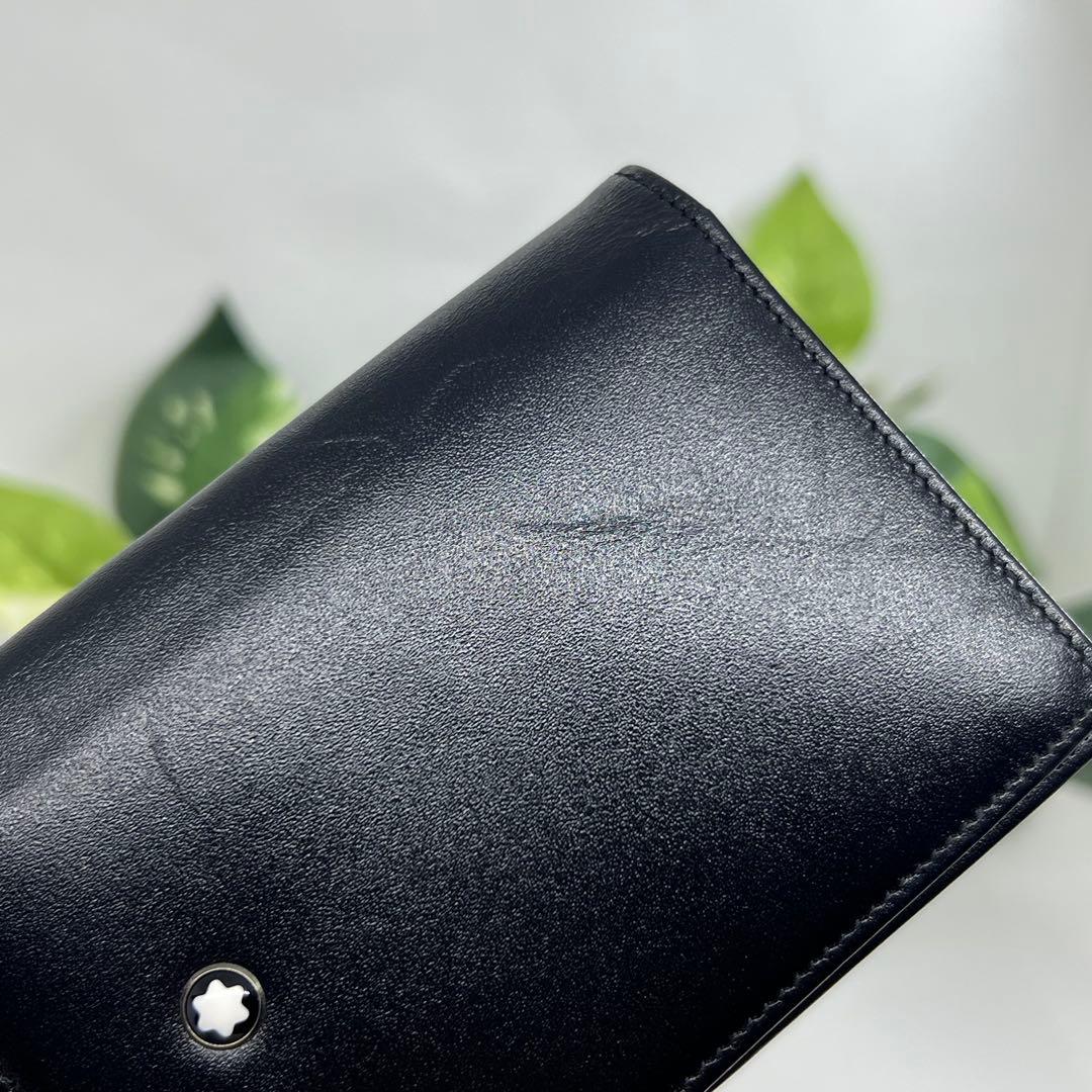モンブラン 無地 マイスターシュテュック 黒色 カードケース 060939