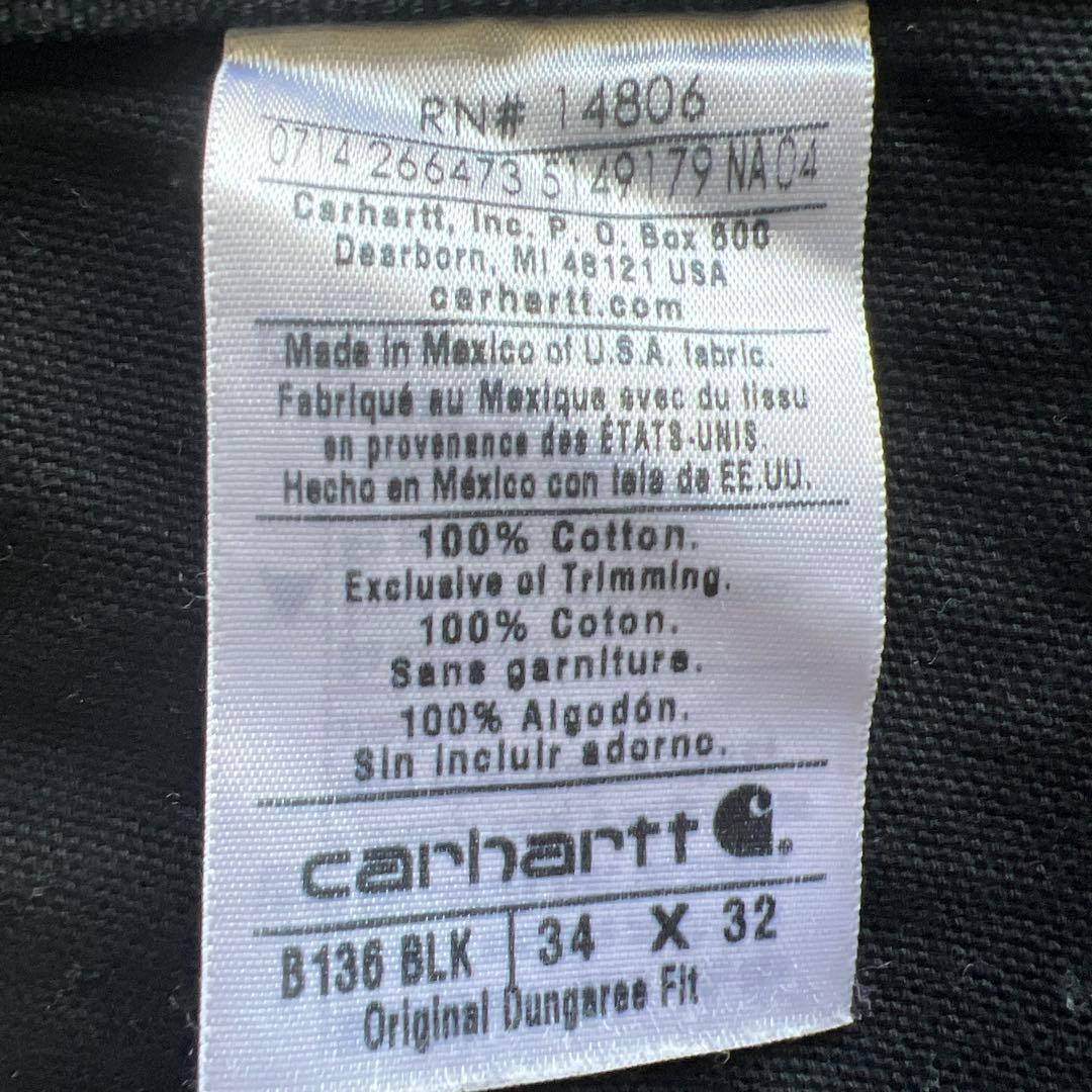 j*o様 Carhartt ダブルニー　ペインターパンツ　黒 34×32