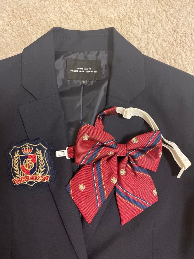 green label relaxing 155cm スーツ5点セット！　卒業式