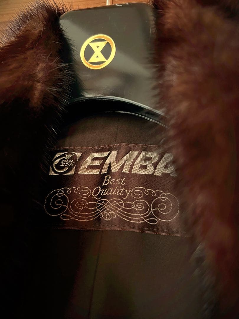 超美品♡EMBA ミンク　ダークブラウン　13号　リアルファー　ファーコート