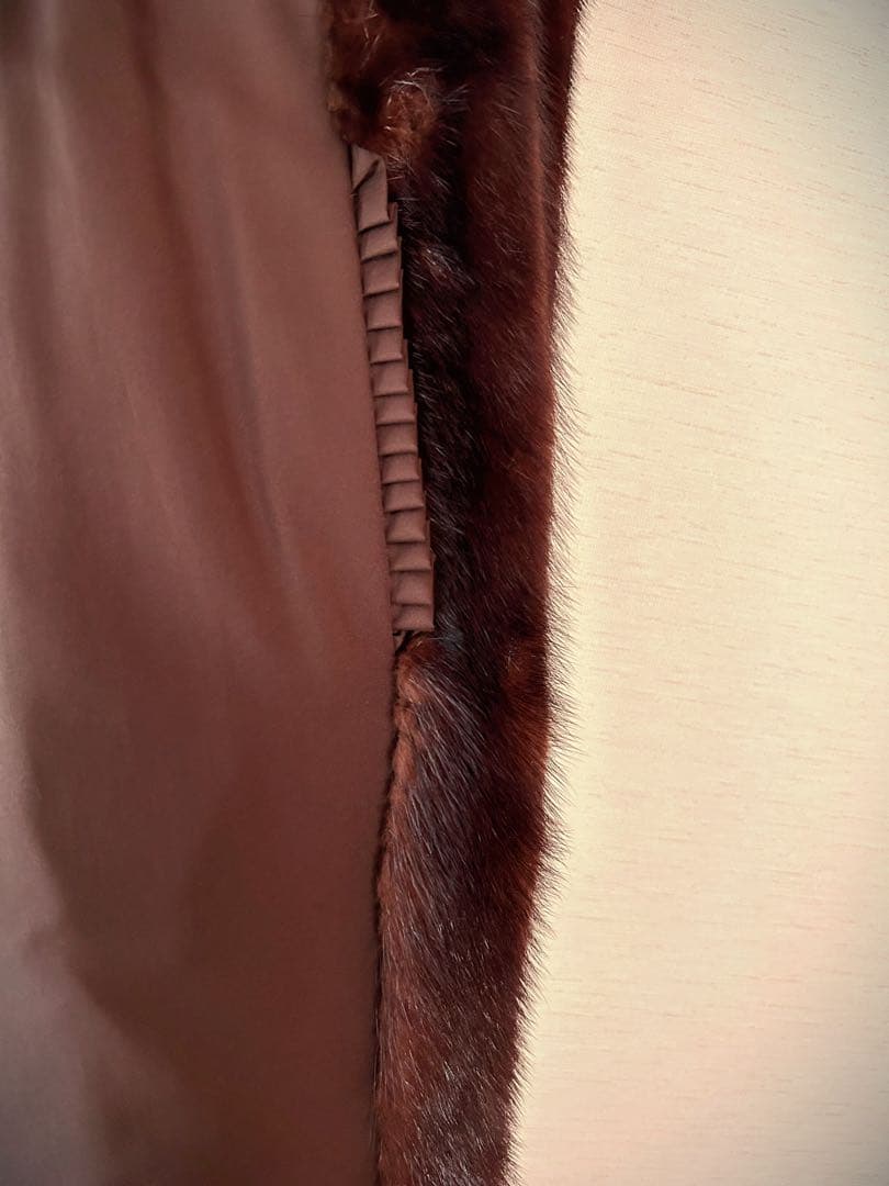 超美品♡EMBA ミンク　ダークブラウン　13号　リアルファー　ファーコート